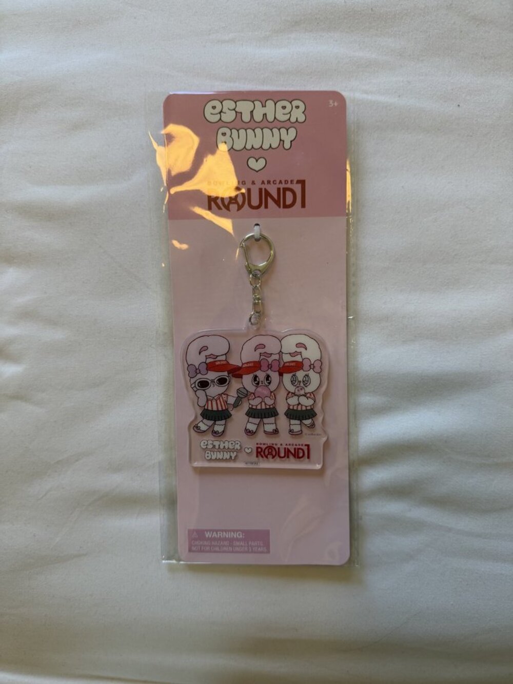Esther Bunny Round1 Exclusive Bowling Acrylic Keychain New Sealed